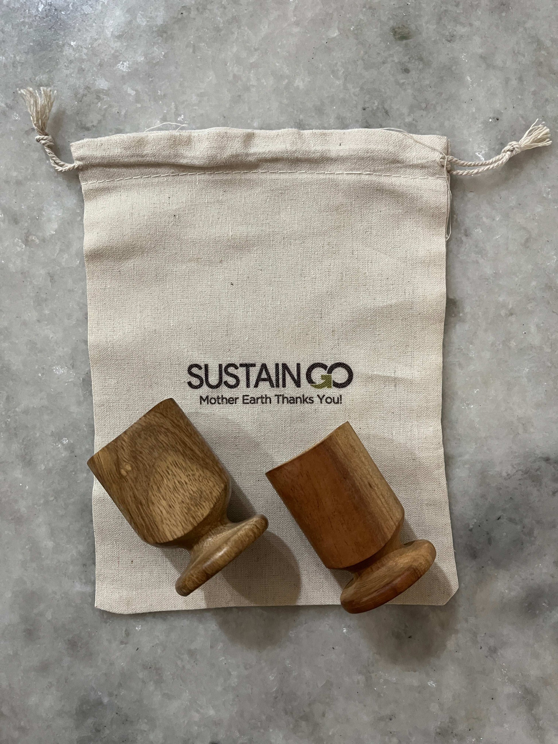 SustainGo Neem Wood Eye Wash Cups