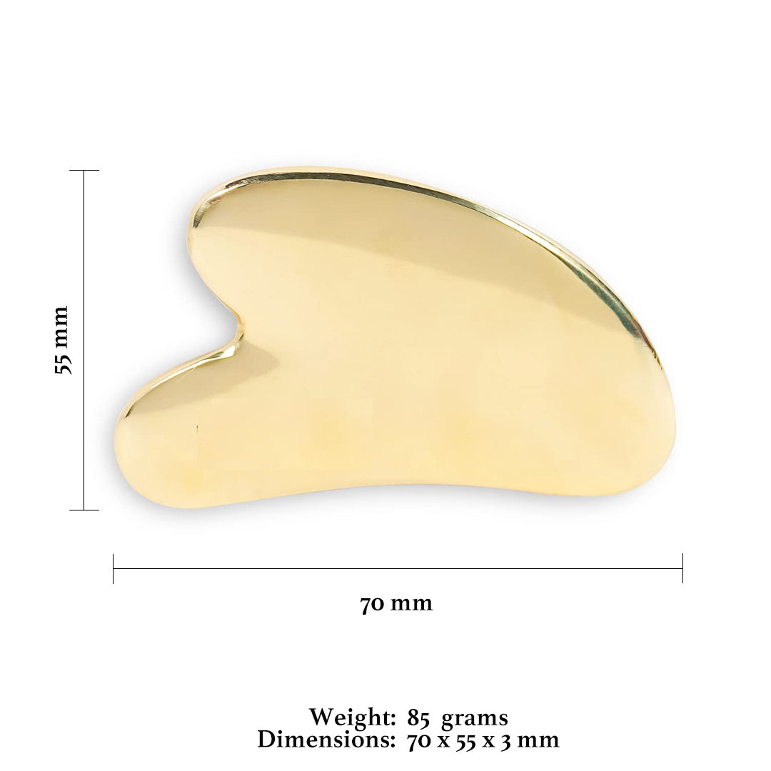 Gua Sha facial tool with weight 85 grams and dimensions 70x55x3 mm – ideal face massage tool for lifting, sculpting, and Marma massage techniques
