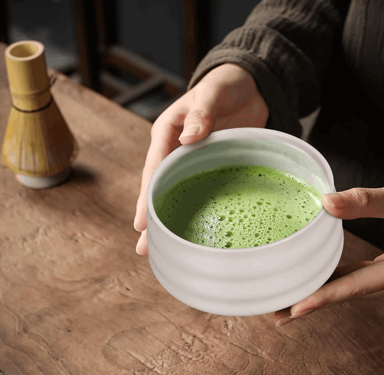 What’s included in a traditional matcha tea gift set – 7 tools shown