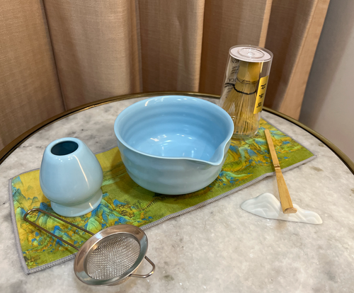 Blue Matcha Green Tea Set – 7Pcs Whisk and Bowl Kit | SustainGo