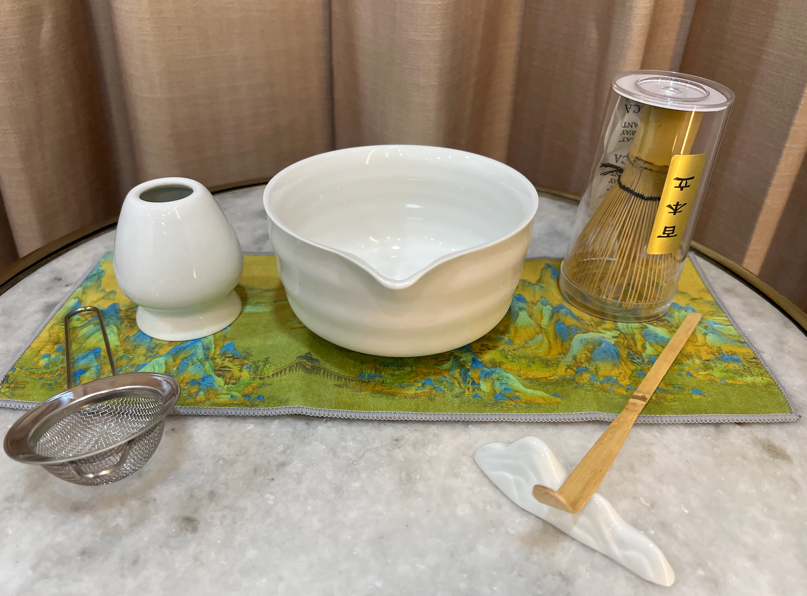 White Matcha Tea Gift Set – 7Pcs Japanese Whisk & Bowl Kit | SustainGo